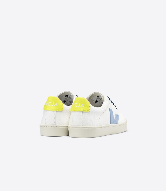 Esplar Dětské Veja Laces Steel Jaune-Fluo Bílé | OINGTK-364