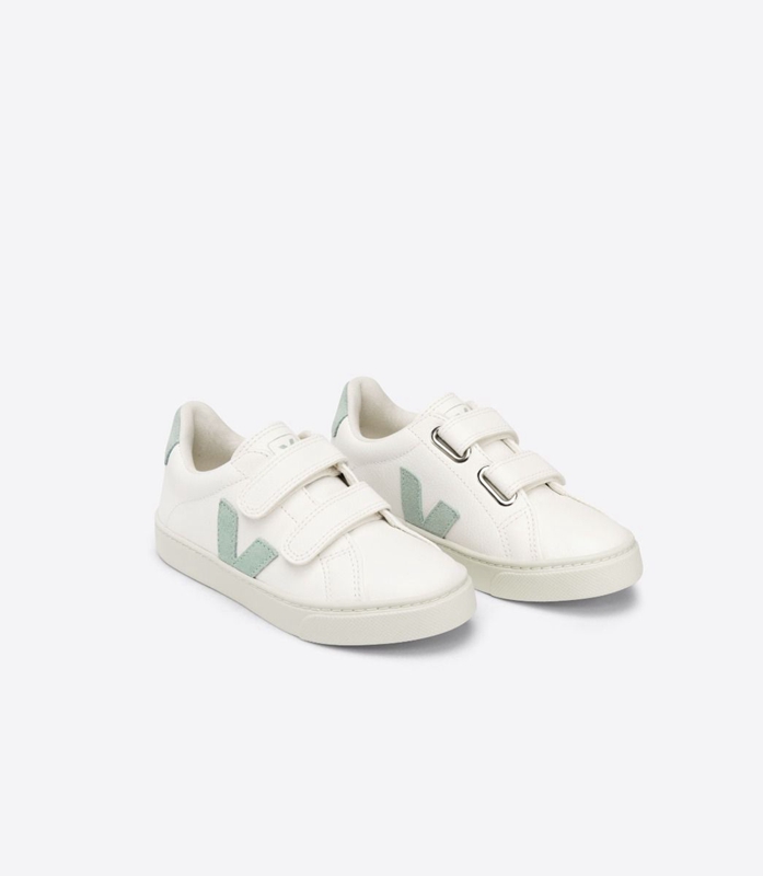 Esplar Dětské Veja Læder Matcha Bílé | DMZJTL-350