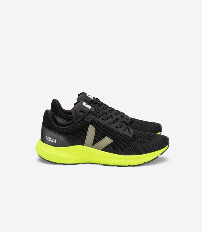 Marlin Pánské Veja Lt V Knit Kaki Jaune Fluo Černé | XEKTYR-942