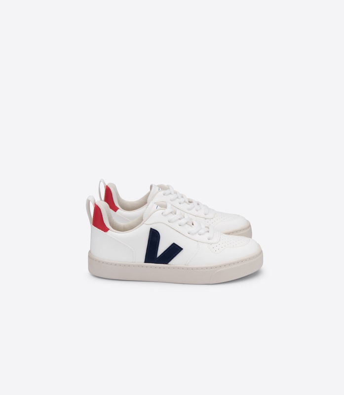 V-10 Dětské Veja Laces Cwl Cobalt Pekin Bílé | XFQGJW-648