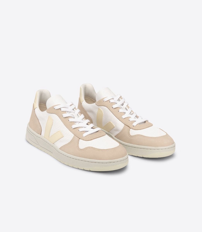 V-10 Pánské Veja Alveomesh Butter Almond Bílé | IMLJAZ-761