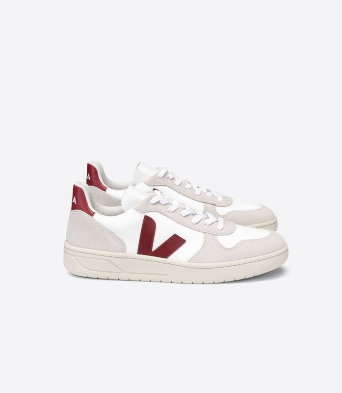 V-10 Pánské Veja B-Mesh Natural Marsala Bílé | USJELP-741