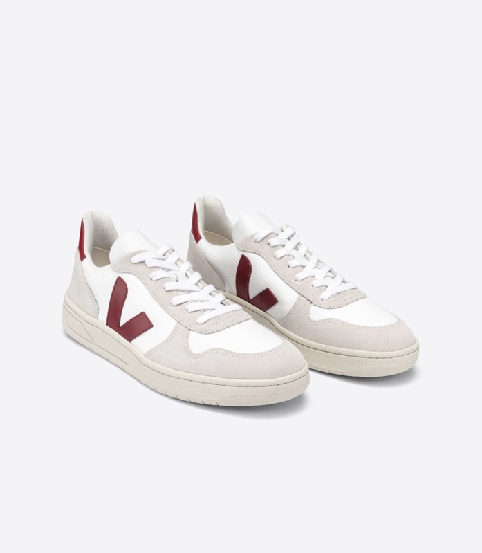 V-10 Pánské Veja B-Mesh Natural Marsala Bílé | USJELP-741