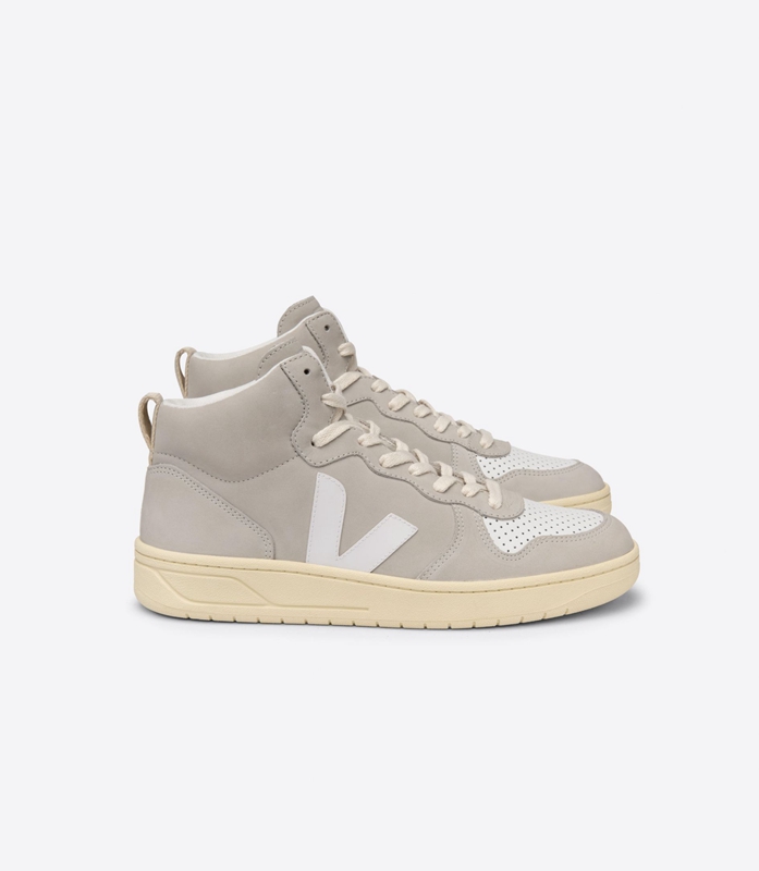 V-15 Dámské Veja Nubuck Natural Šedé | CMOUWG-512