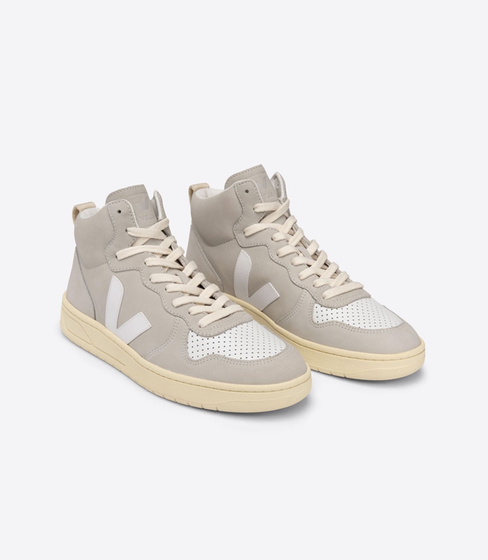 V-15 Dámské Veja Nubuck Natural Šedé | CMOUWG-512